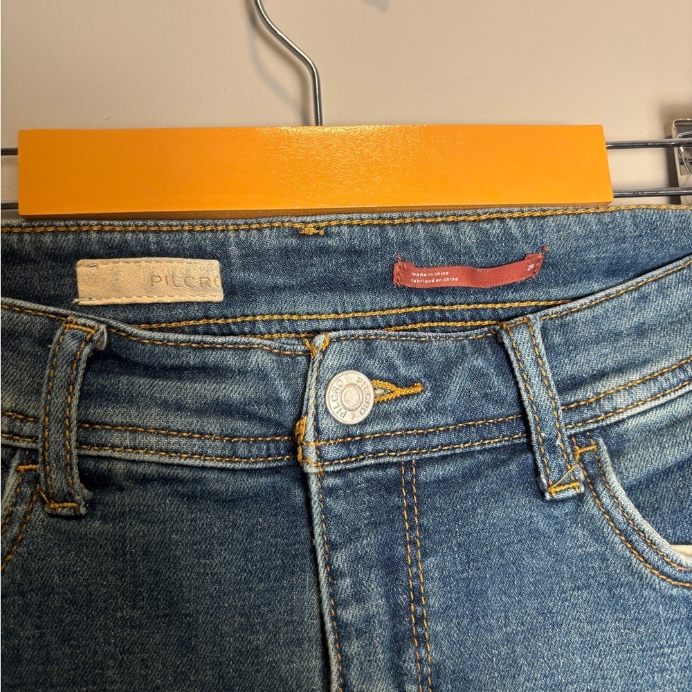 Pilcro and the Letterpress Blue Distressed Boyfriend Jeans - Picture 2 of 9